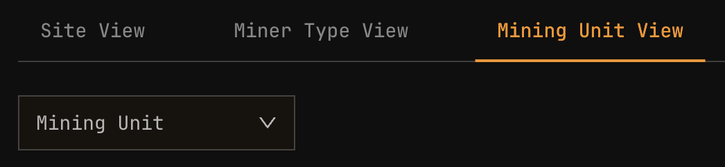 Reporting on your bitcoin mining: Hashrate Mining Unit View